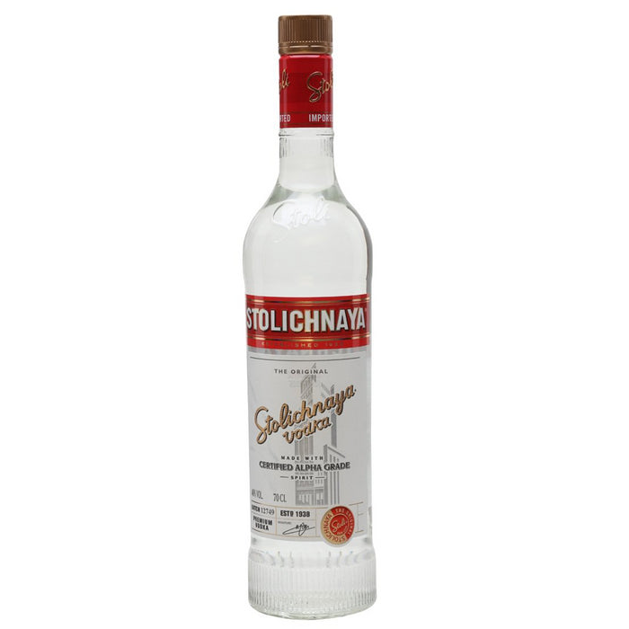 Stolichnaya Original Red Label Premium Vodka 70cl 40% ABV
