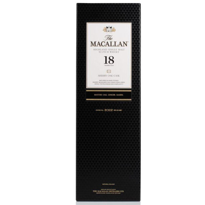 Macallan 18 Year Old Sherry Oak Whisky 2022 Release 70cl