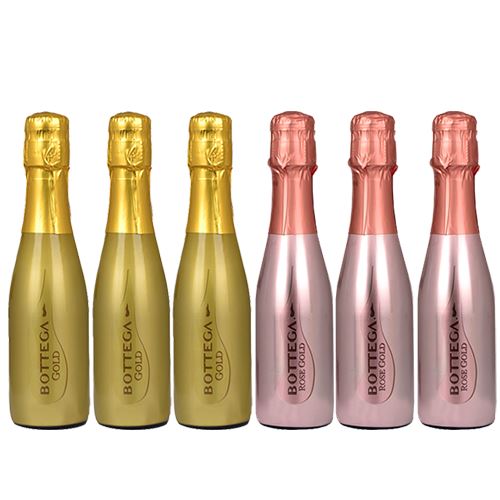 Bottega Sparkling Wine Rose & Gold 20cl Case X 6 