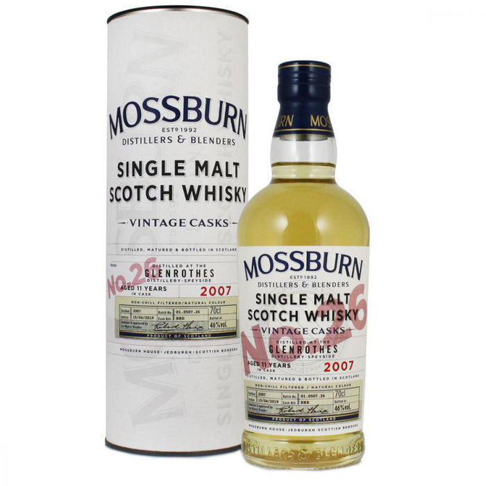 Mossburn No.26 Glenrothes 11 Year Old 2007 Release Whisky 70cl 46% ABV