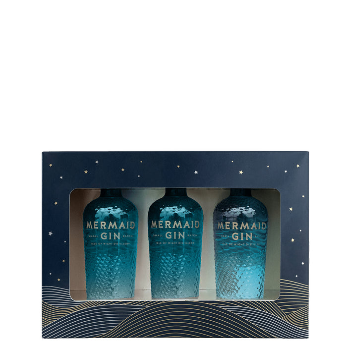 Mermaid Blue Gin Miniature Gift Set 3 x 5cl 20% ABV